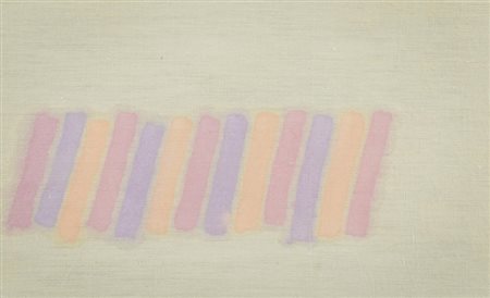 Giorgio Griffa (Torino 1936) Obliquo policromo, 1976 Acrilico su tela, cm....