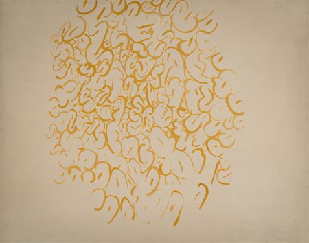 Antonio Sanfilippo (Portanna (Tp) 1923 Roma 1980) Ocra, 1963 Tempera su tela,...