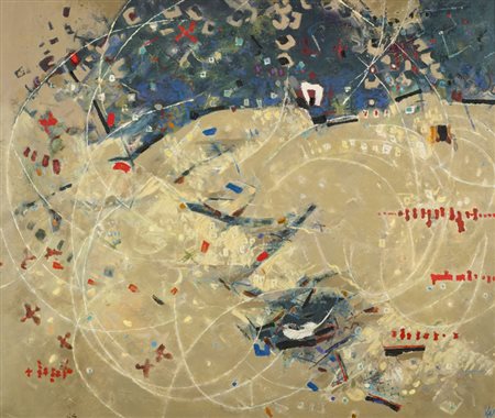 Varia Senza titolo Olio su tela, cm. 75x90. Firmato in basso a destra. Sul...