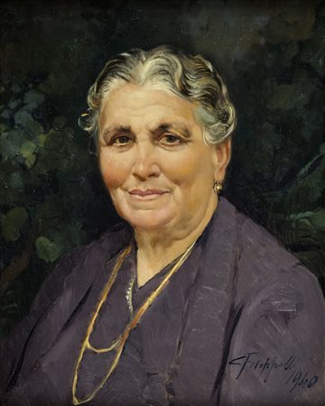 Cafiero Filippelli (Livorno 1889 1973) Ritratto 1940 Olio su tavola, cm....