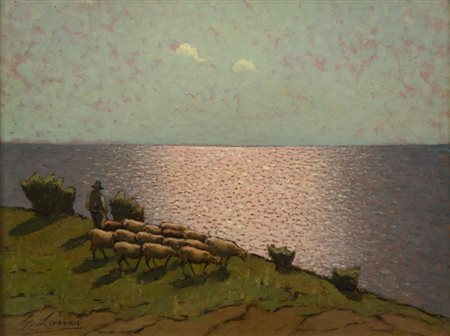 Giovanni Lomi (Livorno 1889 Livorno 1969) Meriggio ad Antignano 1960 c.a....