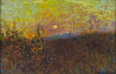 Plinio Nomellini (Livorno 1866 Firenze 1943) Paesaggio in Versilia 1910/1915...