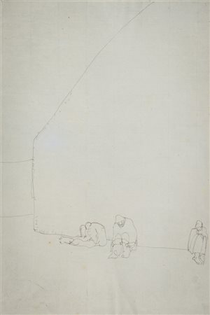 Lorenzo Viani (Viareggio 1882 Ostia 1936) Tre figure maschili 1925 c.a....