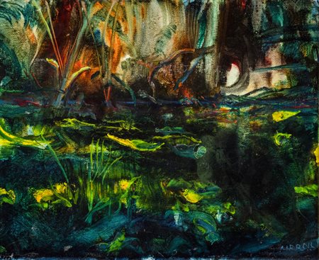 Robert Carroll (Painesville 1934 Massa Carrara 2016) Surface Tension Olio su...