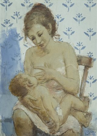 Ermanno Toschi (Lugo di Romagna (Ra) 1906 Fiesole (Fi) 1999) Maternità 1971...