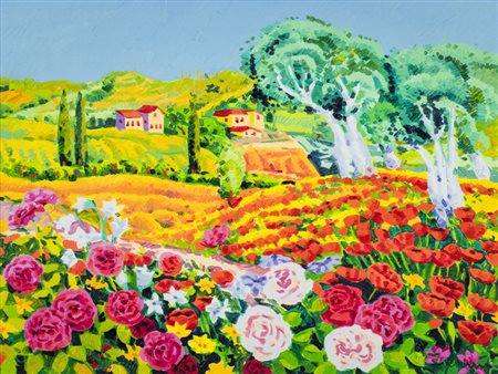 Athos Faccincani (Peschiera del Garda (Vr) 1951) Sole alto 2012 Olio su tela,...