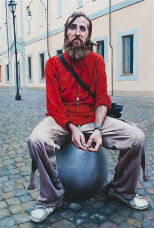 Silvio Porzionato (Moncalieri (To) 1971) Ordinary man 2008 Olio su tela, cm....