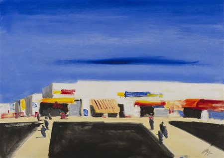 Salvatore Magazzini (Pistoia 1955) Paesaggio Olio su tavola, cm. 50x70...