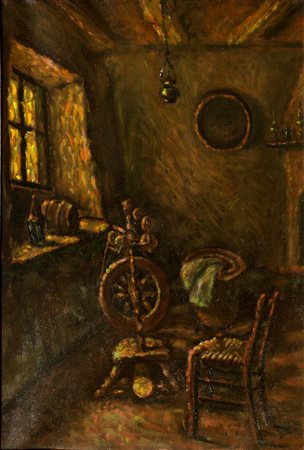 LAUSTINO EMANUELE Pittsburgh 1916 – 1988 Asti "Interno rustico" 1960 circa...