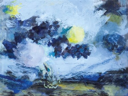 SARTORIO FILIPPO Torino 1903 - 1970 "Cipolla, uva, limoni" 1958 33x43 olio su...