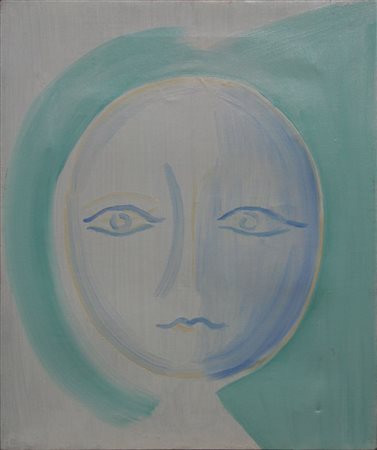 GUIDI VIRGILIO Roma 1891 - 1984 Venezia "Grande testa" 1971 60x50 olio su...