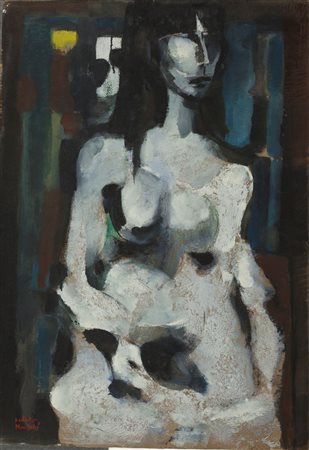 MONTALI DEDALO Cagliari 1909 - 2001 Rodello (TO) "Figura" 100x70 olio su...