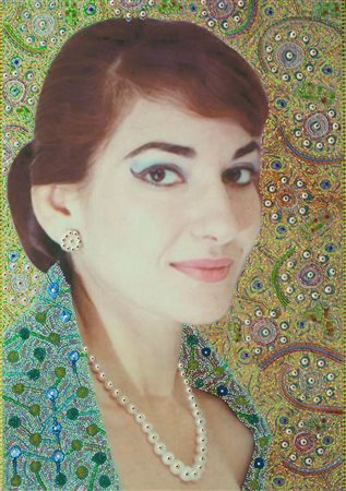 BONGINI ALBERTO Torino 1956 "Callas" luglio 2011 100x70 fotografia applicata...