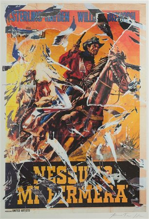 ROTELLA MIMMO Catanzaro 1918 - 2006 Milano "Top gun" 100x70 multiplo...