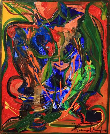 TRAMPUZ VON LANGENDORF MARISA "Uomo" 2011 60x50 olio su tela Opera firmata in...