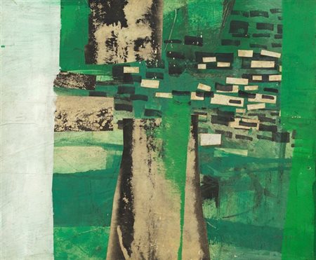 SARONI SERGIO Torino 1934 - 1991 "Senza titolo" 1960 circa 34x40 olio e...