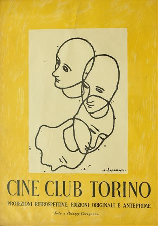 CASORATI FELICE Novara 1883 - 1963 Torino "Cine Club Torino" 1951 67x48...