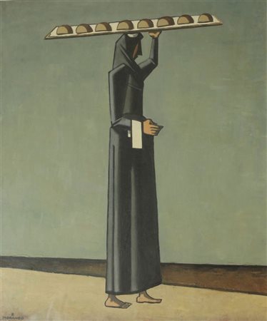 MORANDO PIETRO Alessandria 1892 - 1980 "Portatrice di pane" 1940 ca 60x50...