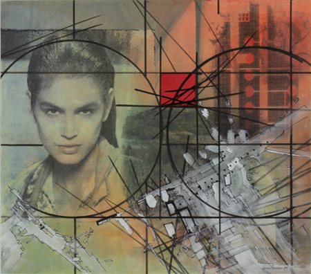 Loris Ferrari ( Milano 1942) Senza titolo 1989 Dim.38x42,5 Tecnica mista su...