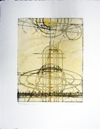 Walter Valentini ( Pergola 1928 ) Senza titolo Dim.44x34 Acquaforte retouche...