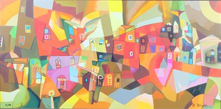 Miljenko Bengez ( Zagabria 1934 ) Senza titolo Dim.45x90 Serigrafia materica...