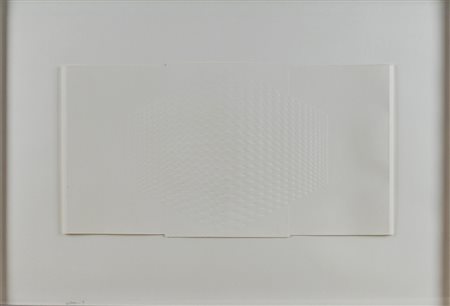 Enrico Castellani ( Castelmassa 1930 - Celleno 2017) Superficie bianca 1971...