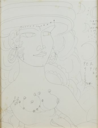 Tono Zancanaro ( Padova 1906 – Padova 1995) Senza titolo Dim.45,5x35,5 China...