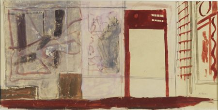 Mario Sironi ( Sassari 1885 – Milano 1961) Studio per interno decorato Metà...