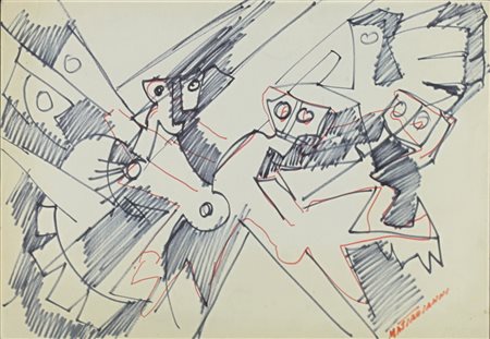 Umberto Mastroianni ( Fontana Liri 1910 - Marino 1998 ) Studio per il “Coro...