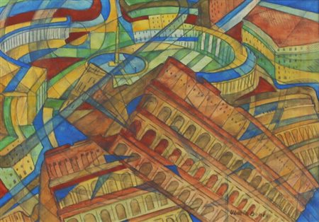 Uberto Bonetti ( Viareggio 1909 - Viareggio 1993) Roma Anni 30 Dim.19,3x28,8...