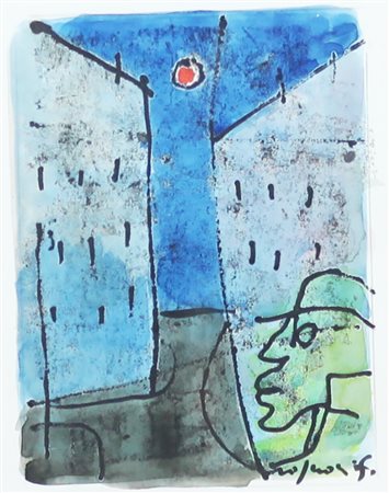 Franco Rognoni ( Milano 1913 - Milano 1999) Senza titolo 1988 Dim.22,5x16,5...