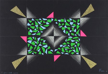 Ennio Finzi ( Venezia 1931) Il gioco dello sguardo 2016 Dim.35x50 Tecnica...