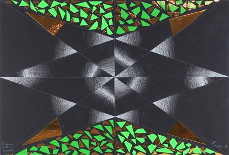 Ennio Finzi ( Venezia 1931) Il gioco dello sguardo 2016 Dim.35x50 Tecnica...