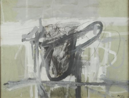 Tino Vaglieri ( Trieste 1929 – Milano 2000) Studio 1959 Dim.48x62,2 Olio su...