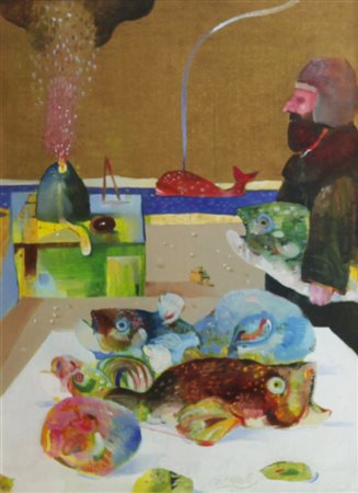 Antonio Possenti ( Lucca 1933 - Lucca 2016) Senza titolo Dim.40x30 Olio su...