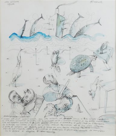 Antonio Possenti ( Lucca 1933 - Lucca 2016) Una spiaggia segreta Dim.41x35...