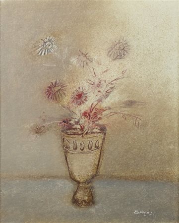 Manlio Bacosi ( Perugia 1921 – perugia 1998) Vaso di fiori 1971 Dim.50x40...