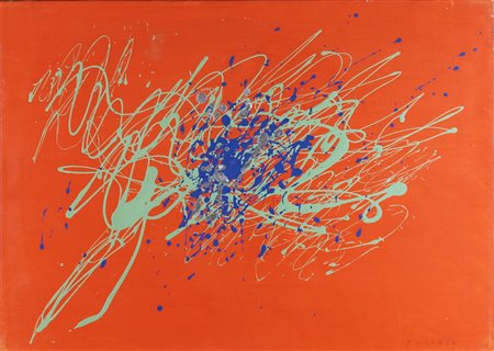 Giulio Turcato ( Mantova 1912 – Roma 1995) Itinerari 1971 Dim.50x70 Olio su...