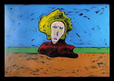 Tano Festa ( Roma 1938 – Roma 1988) Piazza delle muse 1986 Dim.70x100...