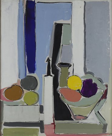 Sante Monachesi ( Macerata 1910 – Roma 1991) Case 1951 Dim.61x50,5 Olio su...