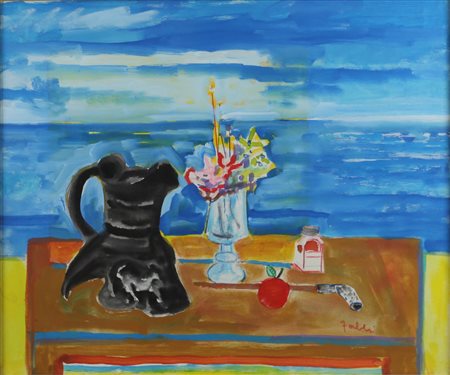 Alfredo Fabbri ( Grosseto 1926 – Grosseto 2010) Senza titolo Dim.50x60 Olio...