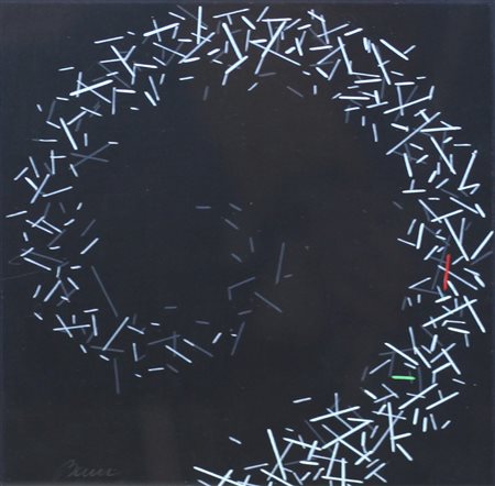 Beppe Bonetti ( Rovato 1951) Metarazionalità 2011 Dim.20x20 Tecnica mista su...