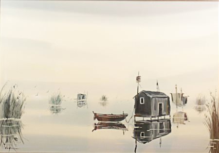 Umberto Verdirosi ( Piemonte 1935) La pace Dim.70x100 Olio su tela Al verso...