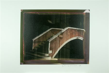 MAURIZIO GALIMBERTI Como 1956 " Ponte sogno " pigmenti su cartoncino cm 38x56...