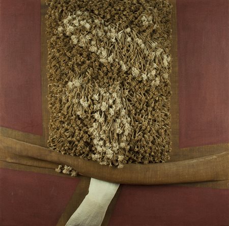 JACK CLEMENTE Novara 1926 - Milano 1974 tecnica mista assemblaggio su tela cm...