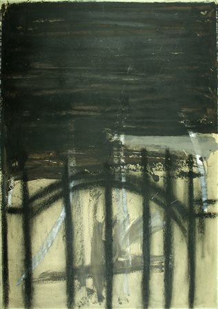 PIERO PIZZI CANNELLA Rocca di Papa 1955 tecnica mista su cartoncino anno 1988...