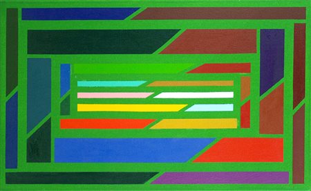 PIERO DORAZIO Roma 1925-Perugia 2005 " Aegina " anno 1996 olio su tela cm...