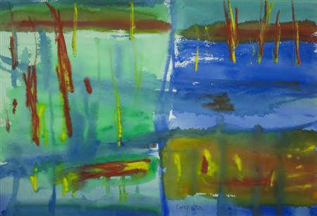 ANTONIO CORPORA Tunisi 1909 - Roma 2004 " Il mare d' Africa " anno 1996...