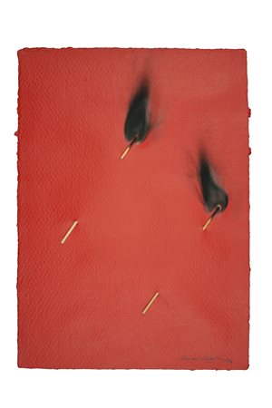 BERNARD AUBERTIN Fontenay-aux-Roses 1934 " Papier rouge brulè " fiammiferi e...