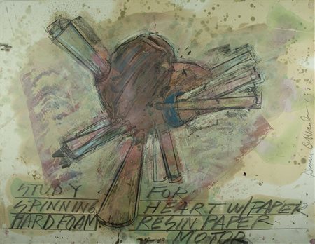 DENNIS OPPENHEIM Electric City 1938 – New York 2011 tecnica mista su carta...